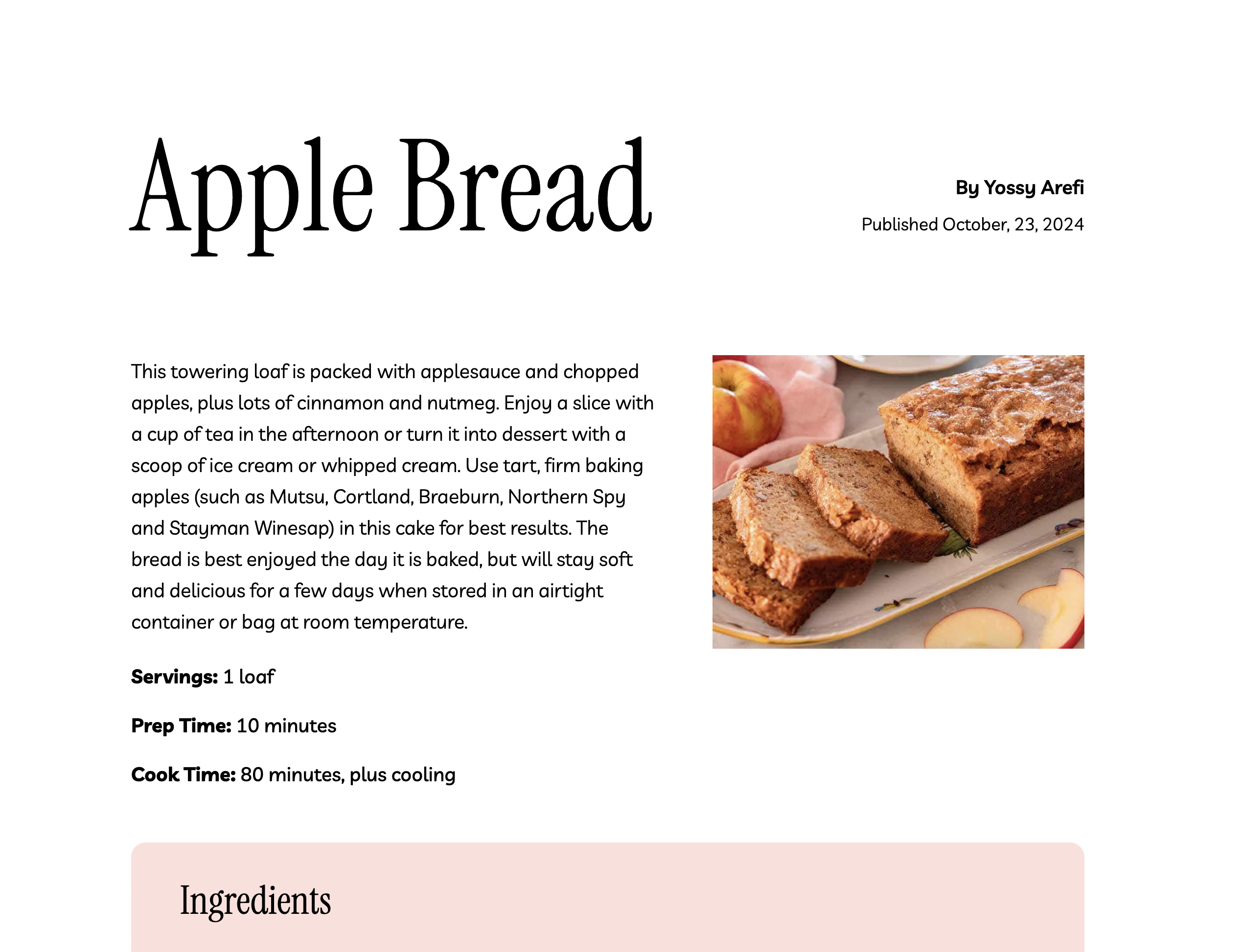 Apple Bread